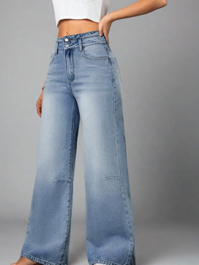 Boyfriend Jeans Mujer Azul Claro