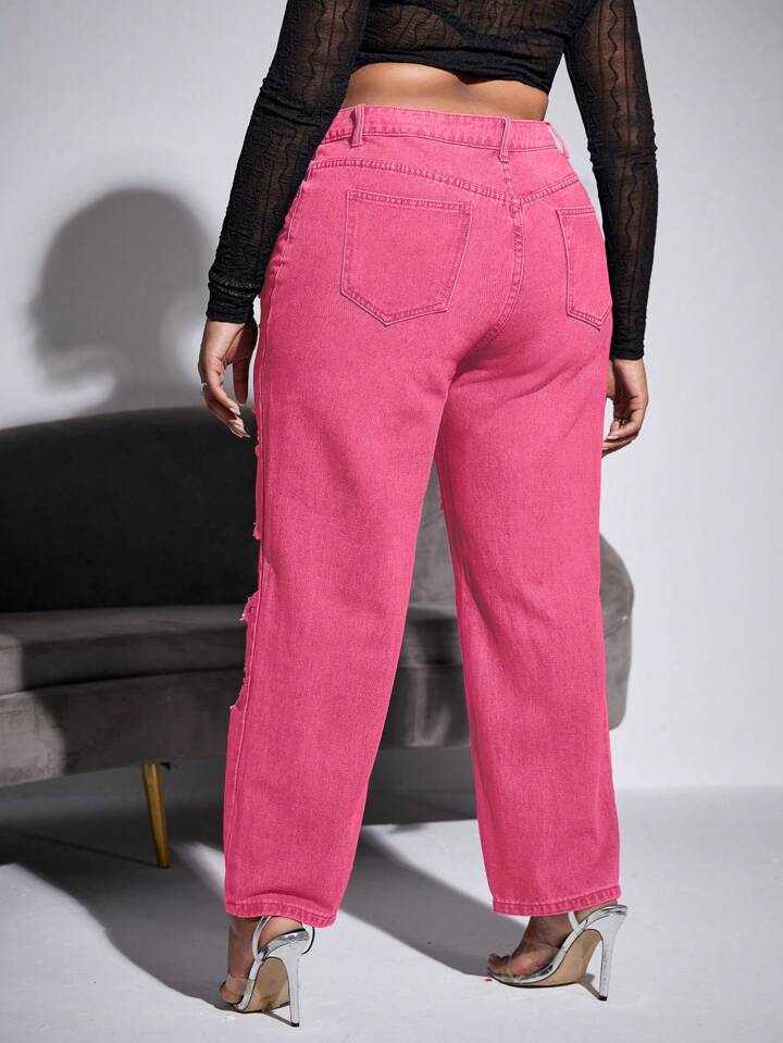 Jeans Rosa Rotos perfectos para cualquier ocasión, exclusivos de PDMX