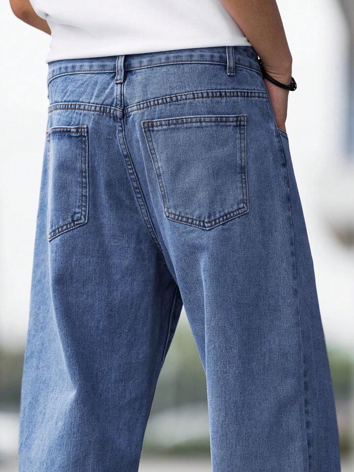 Jeans Baggy Azules Clásicos para Hombre