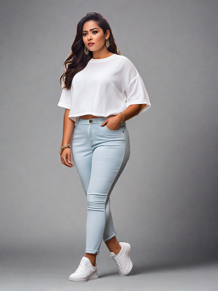 Pantalones blancos discount ajustados