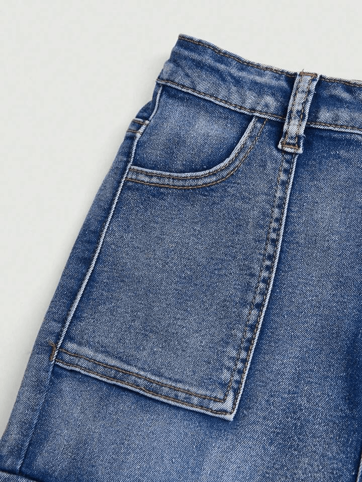 Jeans Azul Serenidad Campana Wide-Leg Flare