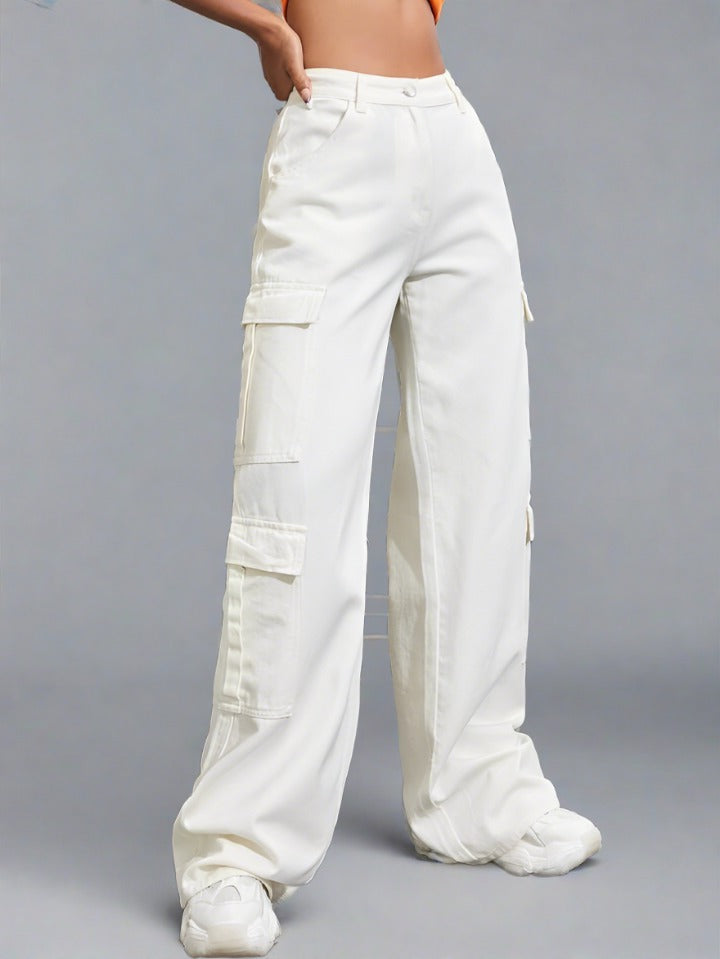 Jeans Boyfriend Cargo Mujer Blancos: Diseñados para tu comodidad y estilo.