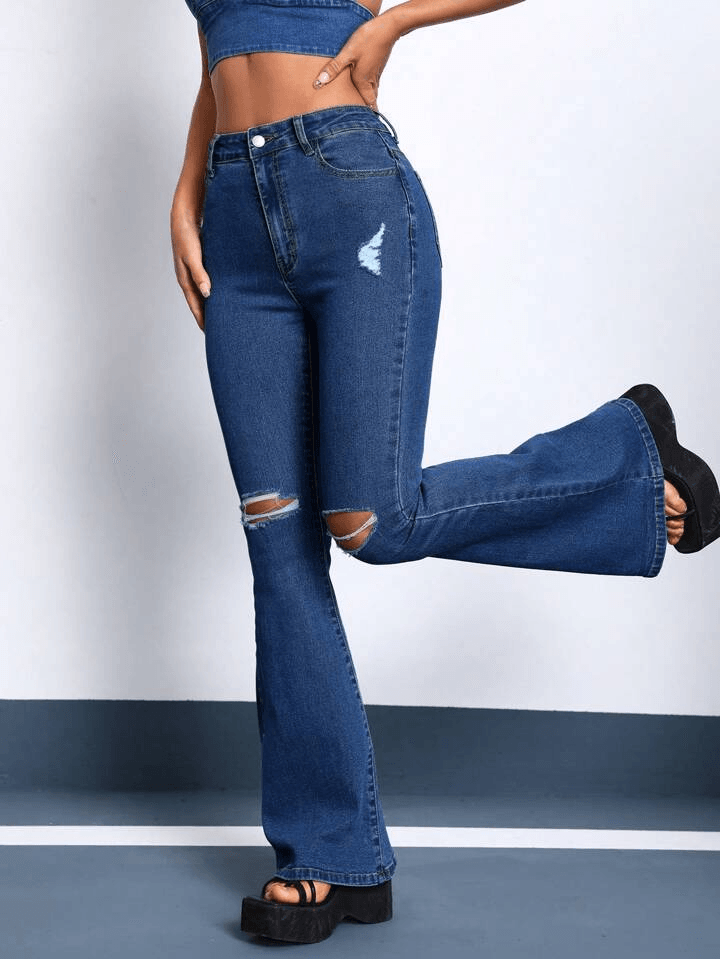 Jeans Campana Rotos Chic