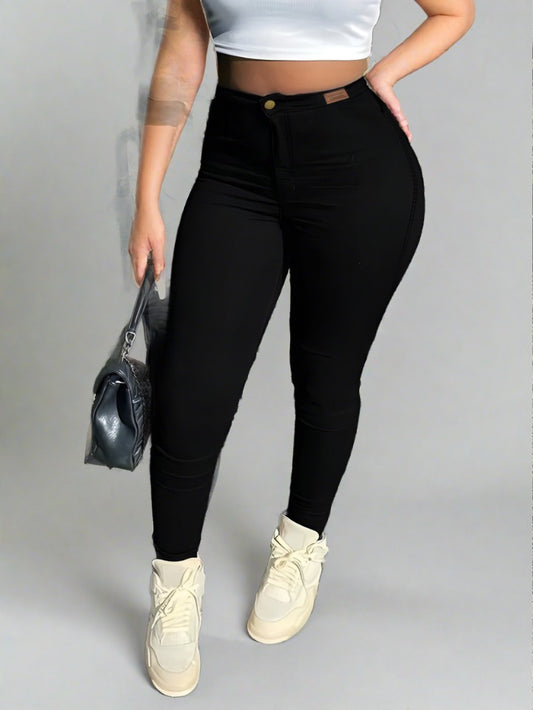 Jeans Skinny Fit Mujer Negro Curvy