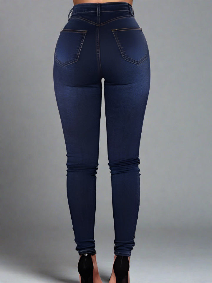 Jeans de Pantalon Mezclilla Azul Ajustados