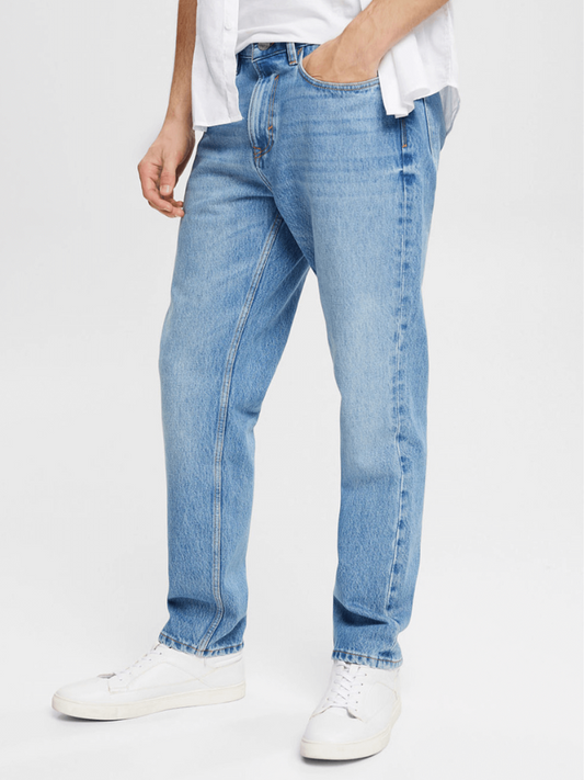 Jeans de pierna recta para hombre estilo clásico