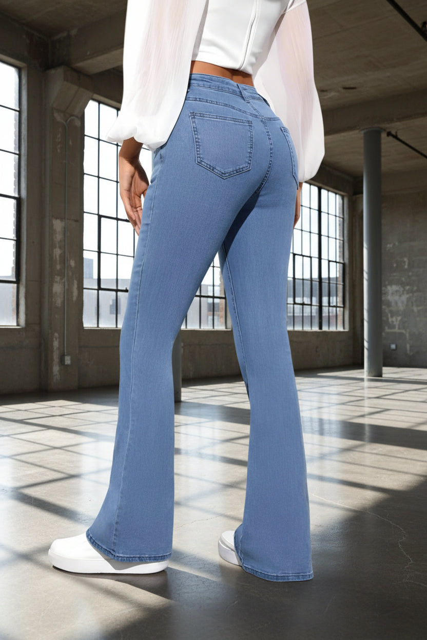 Campana Jeans Azul Regulares para Mujer