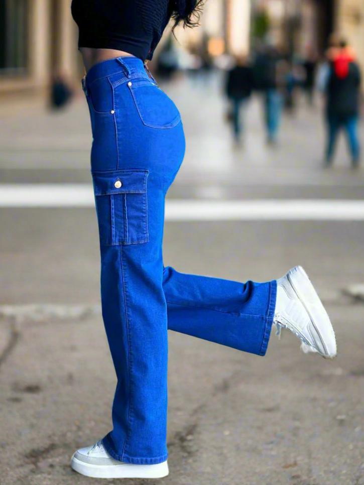 Cargo Pantalones De Moda Para Mujer Anchos Pantalones Anchos