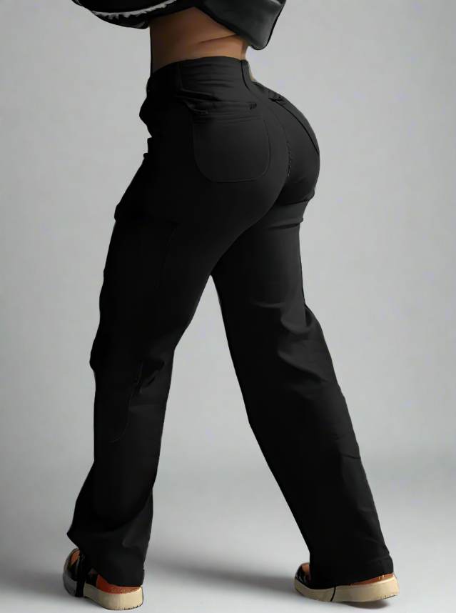 Pantalon cargo fashion mujer negro