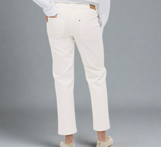 Pantalón Recto Blanco Mujer