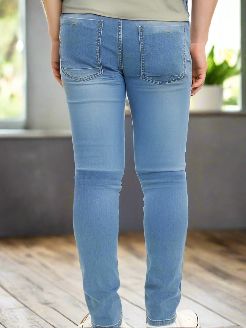 Pantalones de Mezclilla Diarios Ajustados para Hombre