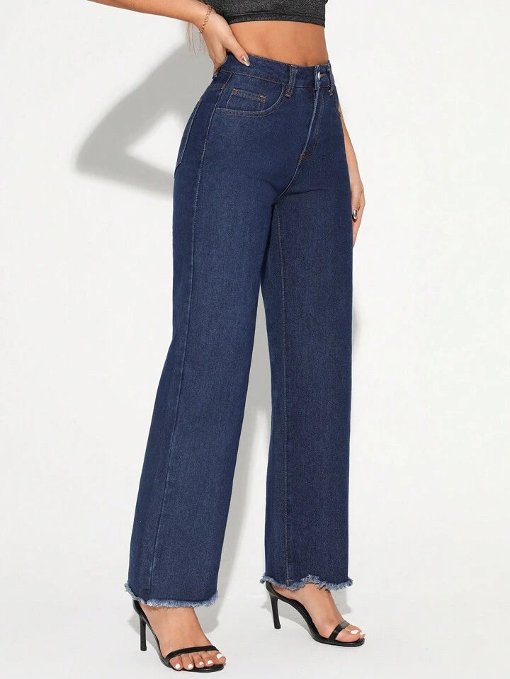 Moda mujer: Jeans Barrel Leg azules oscuro con envío de 2 días gratis