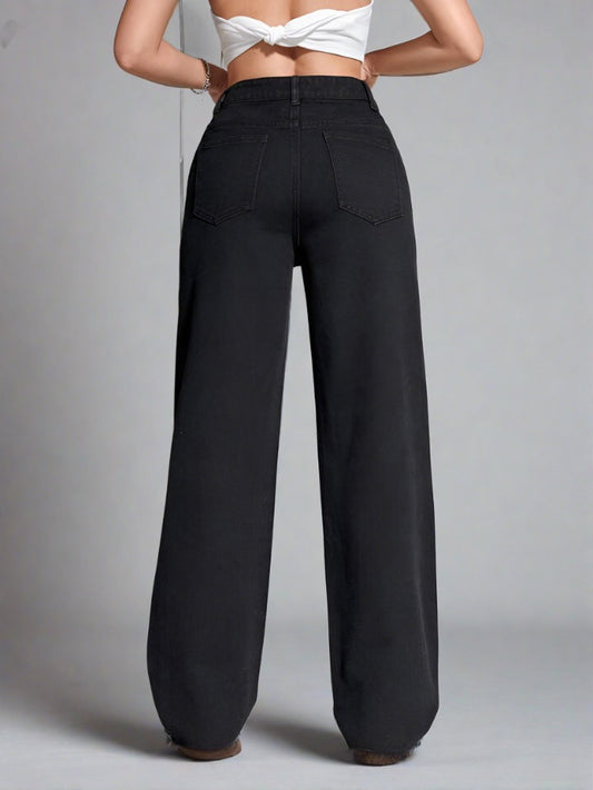 Jeans negros Barrel Leg para mujer estilo sofisticado PDMX