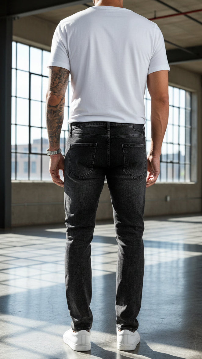 Jeans Slim Fit Hombre Negros