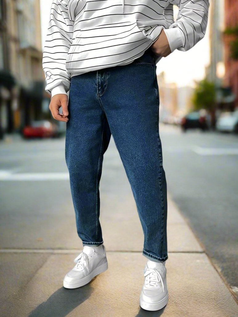 Mom Jeans Azul Oscuro para Hombre – PDMX Jeans en CDMX