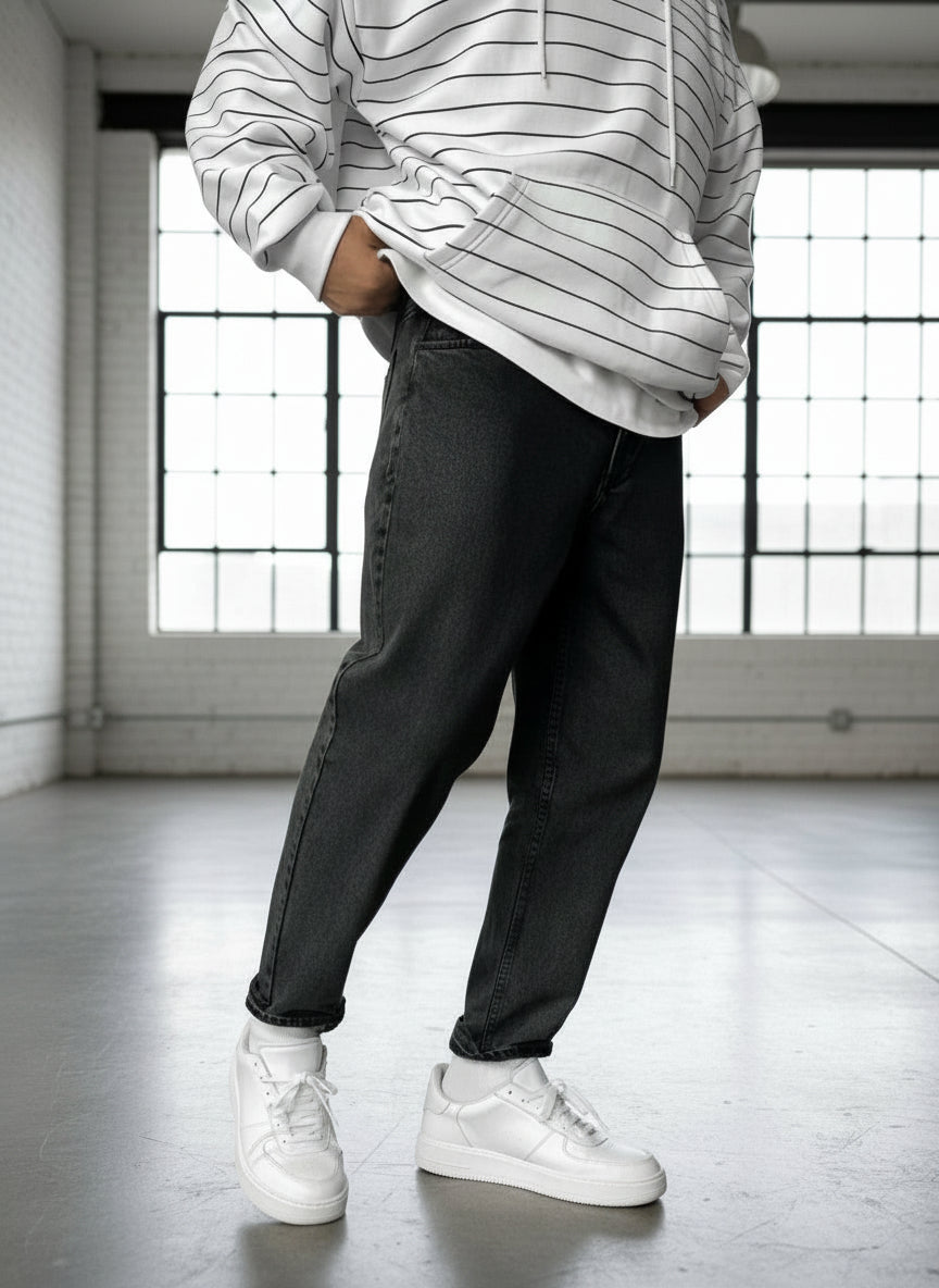 Jeans Hombre Jeans Negros Ajustados Mom Jeans Hombres Negros