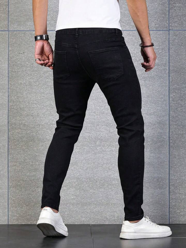 Jeans Negros Skinny para Hombre Regulares