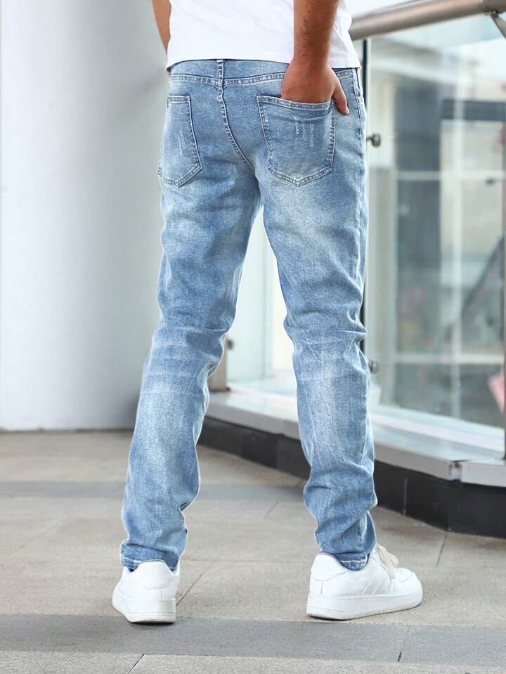 Skinny Jeans Hombre Azules Regular