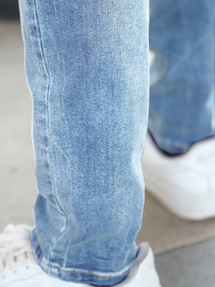 Jeans Slim Fit Hombre  Azules Desgastados