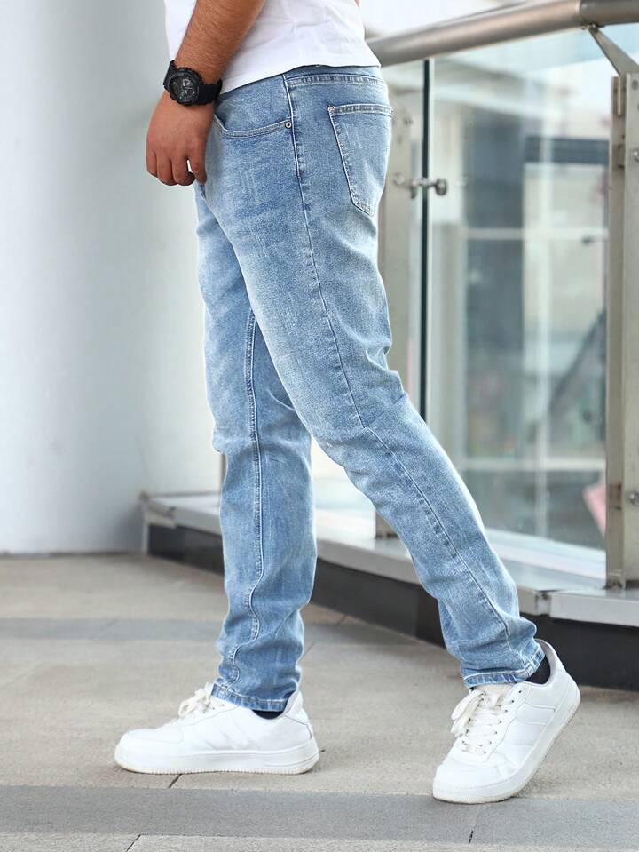Skinny Jeans Hombre  Azules Regular