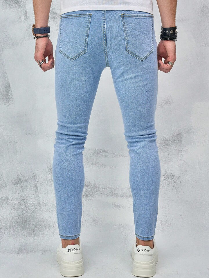 Jeans Slim Fit Hombre Super Skinny Azules