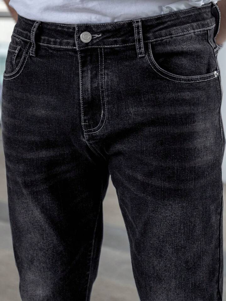 Pantalones de Hombre Negros Straight Fit - Tendencia PDMX