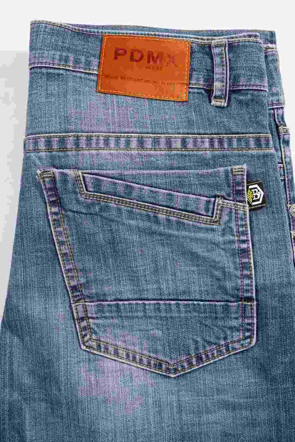 Jeans Straight Hombre Rotos de Azules Desgastados