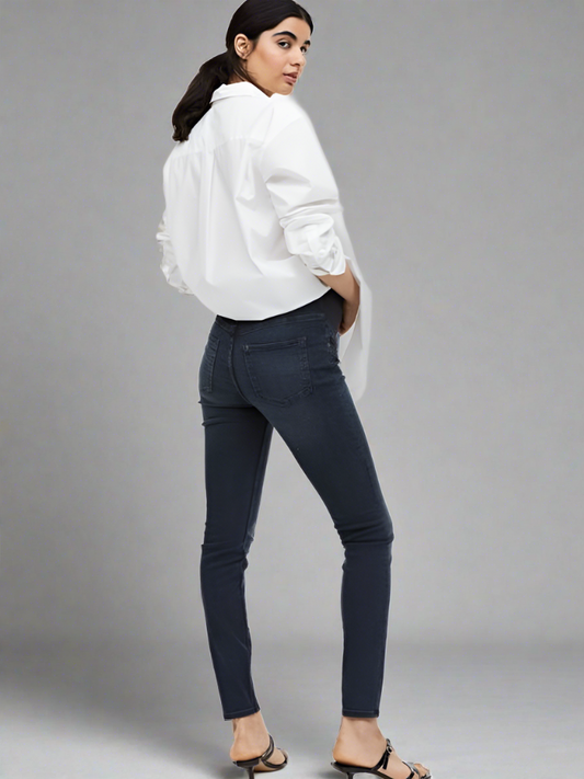 Skinny Jeans Azul Marino de Mujer (Pitillo)