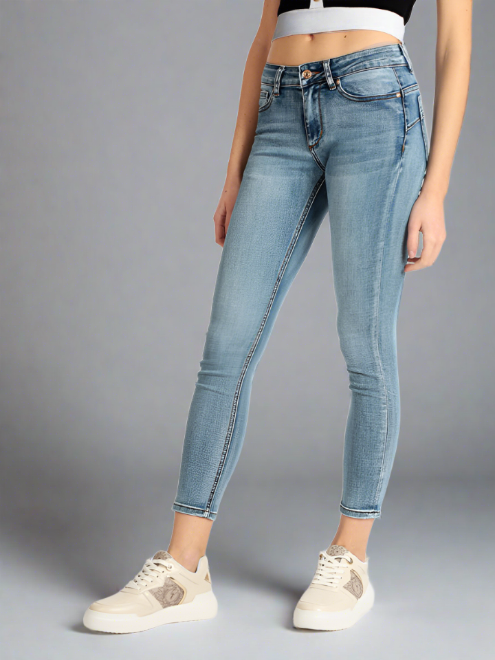 Skinny Jeans Cintura Baja Mujer