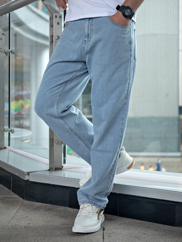 Moda masculina PDMX - Jeans Boyfriend Azules Regulares para un look impecable