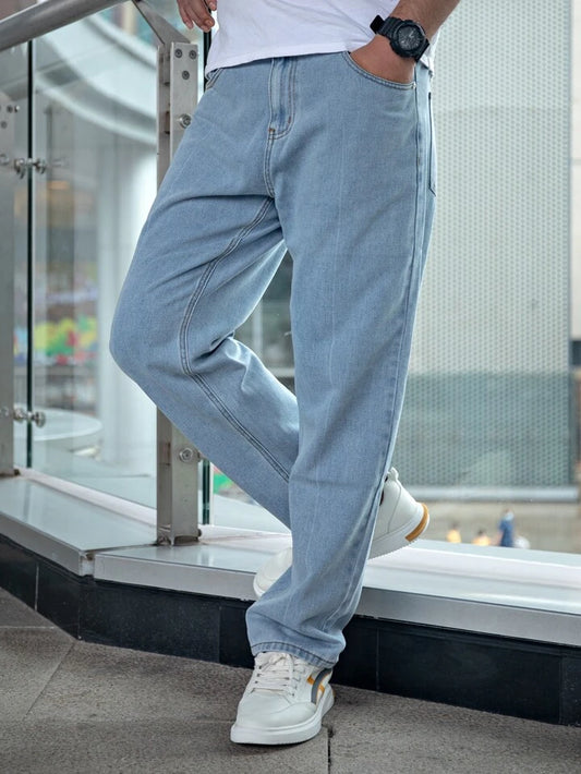 Jeans Boyfriend Azules Regulares PDMX para hombre - Estilo casual de alta calidad