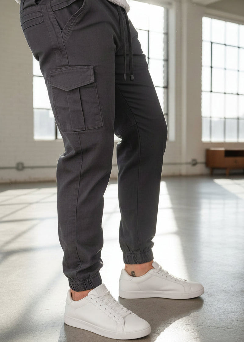 Jogger Cargo Azul Marino para Hombres - PDMX