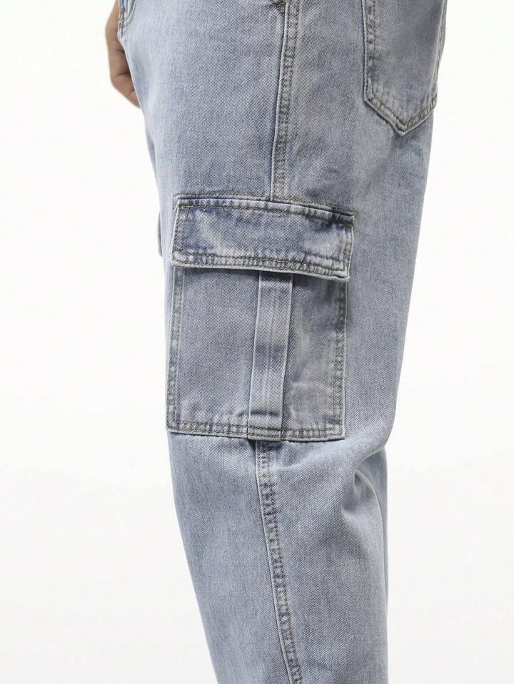 Jeans PDMX para hombre - Modelo Cargo Azul Cielo con estilo práctico
