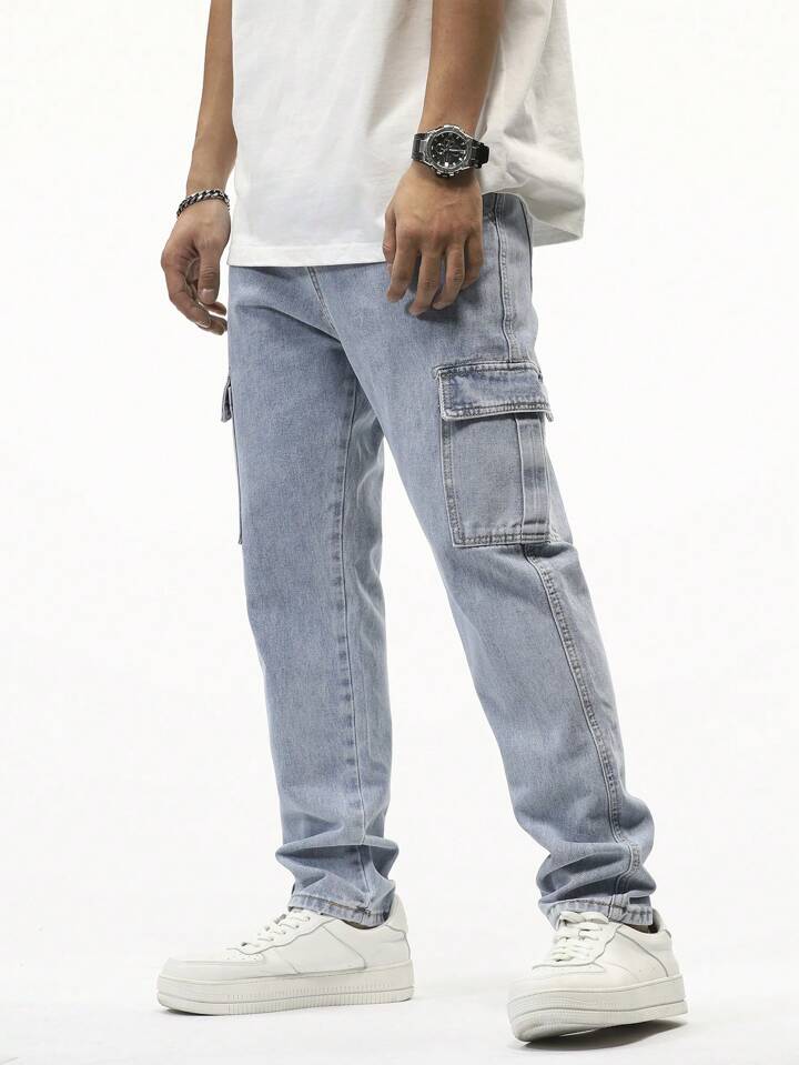 Jeans cargo de estilo urbano - Azules Cielo de PDMX para hombres