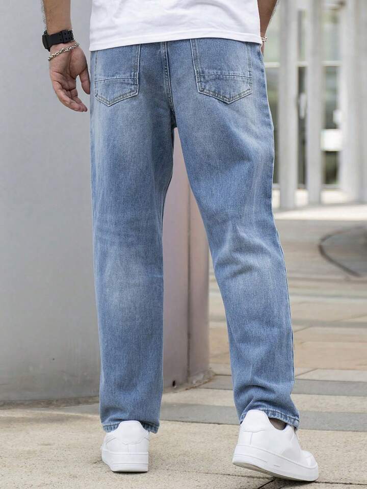 PDMX Jeans para hombre - Estilo Desgastado Azul Regular de alta calidad