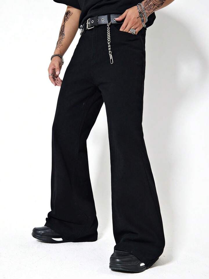 Look Casual con Jeans de Campana Negros Oscuro de PDMX