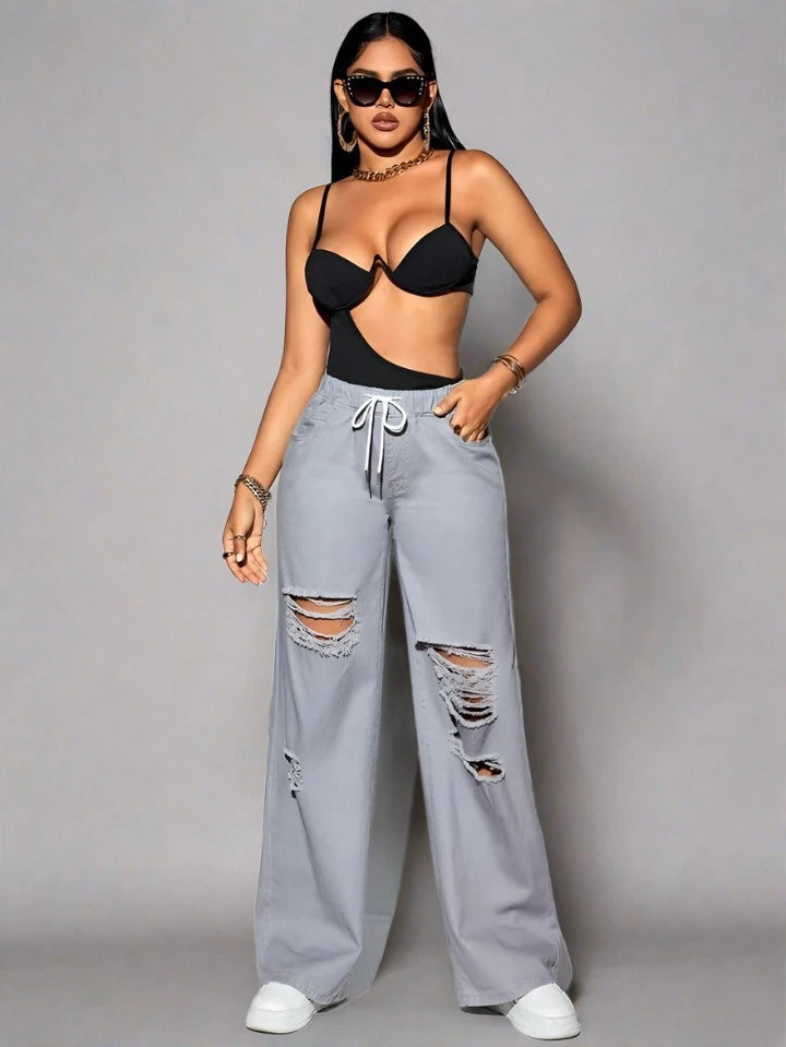 Jeans Baggy Rotos de los 90 para Mujer