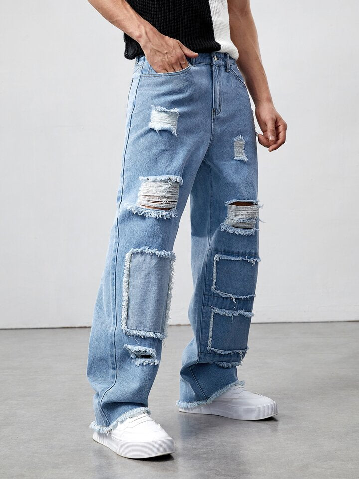 Jeans Cargo de hombre con diseño roto de PDMX - Versatilidad para cada ocasión