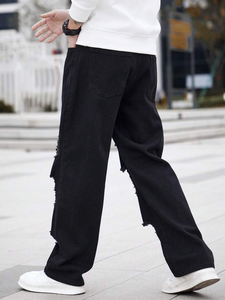 Jeans holgados y rotos de PDMX - Perfectos para moda casual masculina