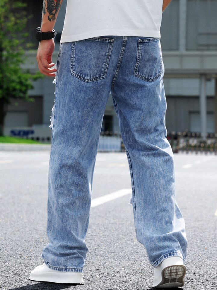 Jeans Boyfriend de PDMX - Distinción en denim azul roto