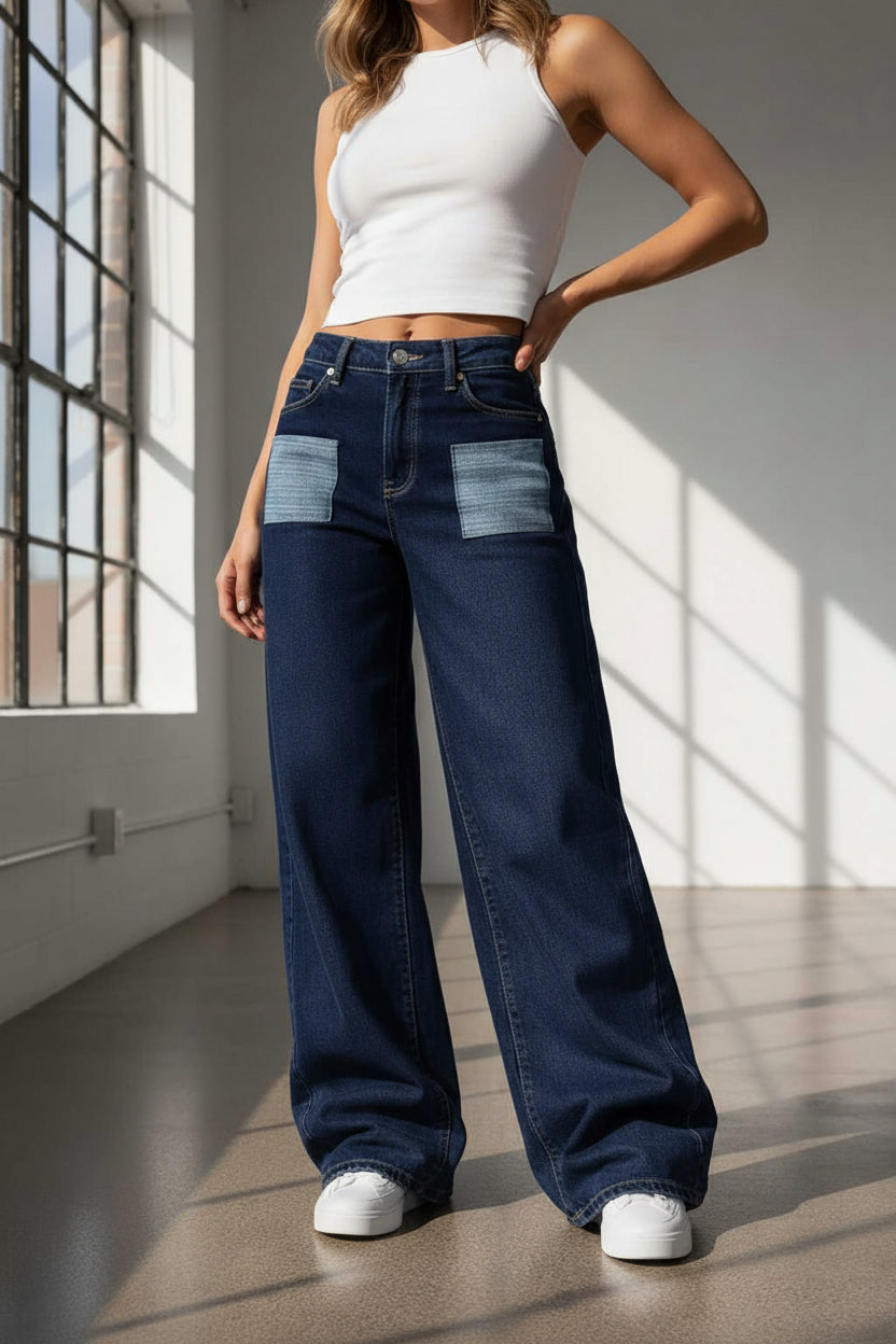 Rotos Boyfriend Baggy Jeans Azules Para Mujer