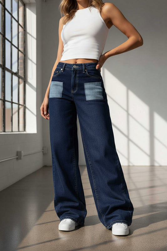 Rotos Boyfriend Baggy Jeans Azules Para Mujer