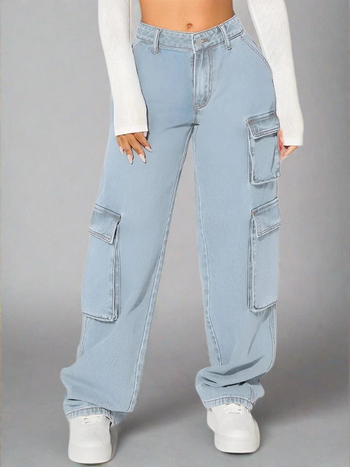 Outfit Pantalon De Mezclilla Azul Claro Mujer Outfit Pantalon