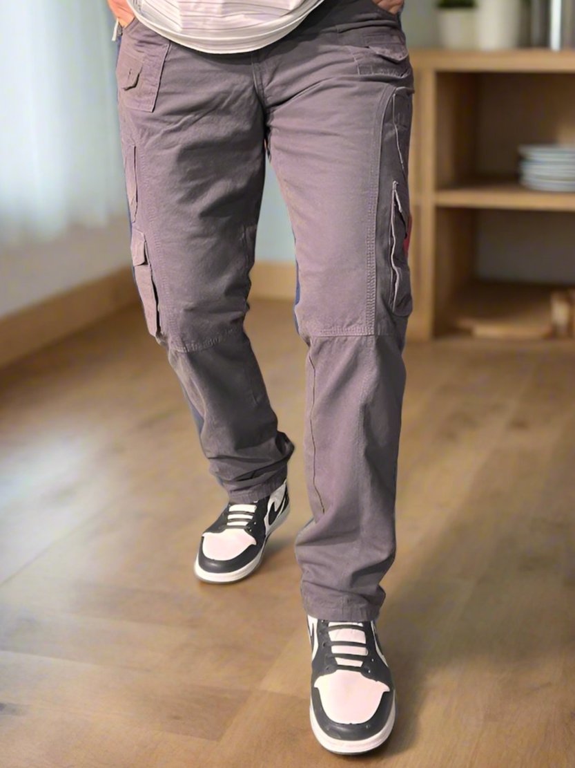 Pantalones Cargo Gris Carbón para Hombre