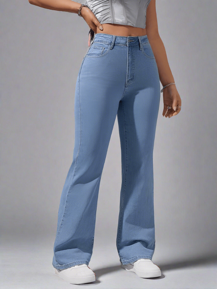 Jeans Con Campana Azul Mujer: Vaqueros de Campana Azul Mujer Ahora! –  Pantalones De Mezclilla CDMX Expertos
