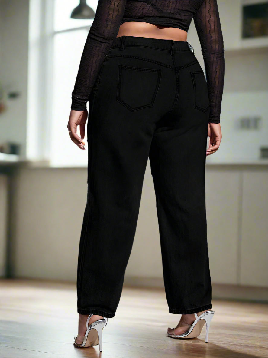 Pantalón Vaquero Pants Para Mujer Tallas Extra Grandes Jeans