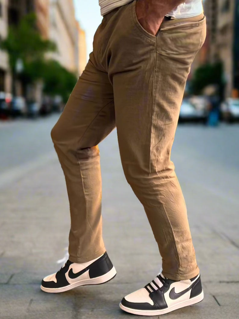 Pantalones Chino Café Oscuro para Hombre