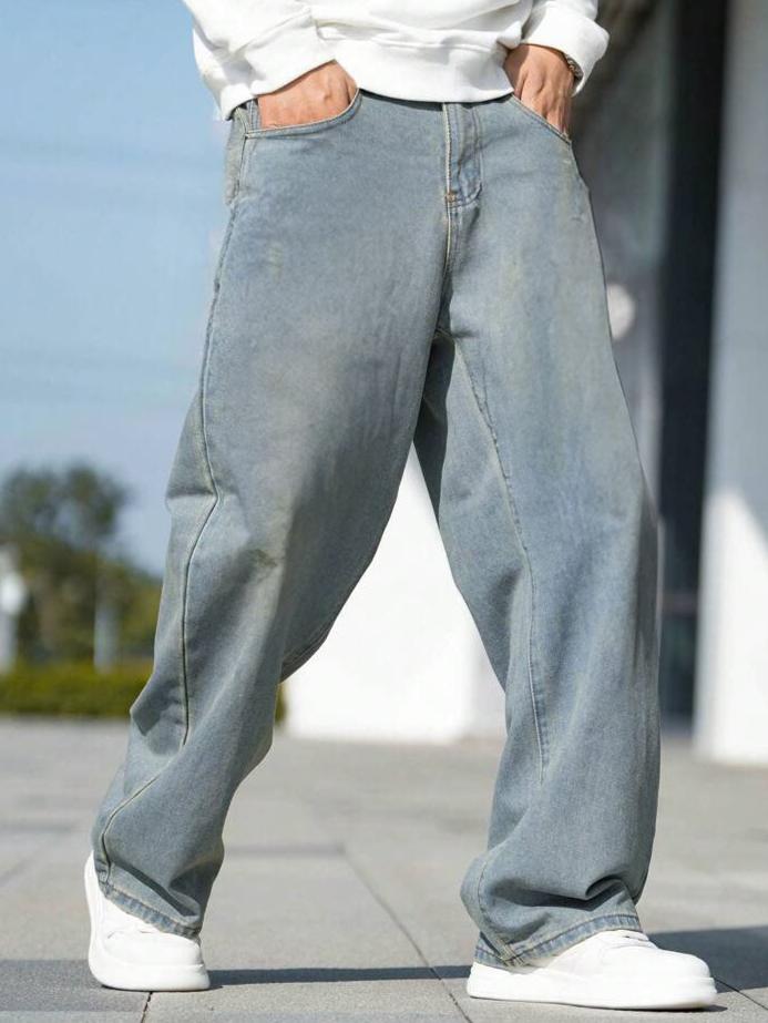 Baggy Jeans Hombre Azul Cielo: Vaqueros Holgados de Hombre Aquí