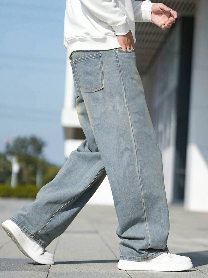 Baggy Jeans Hombre Azul Cielo: Vaqueros Holgados de Hombre Aquí