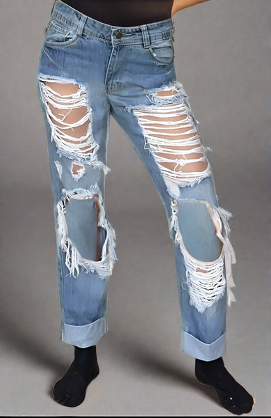 Fashion jeans mujer rajados